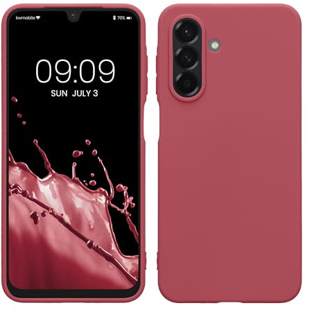 kwmobile Hülle kompatibel mit Samsung Galaxy A26 5G Hülle - weiches TPU Silikon Case - Cover geeignet für kabelloses Laden - Dark Rose