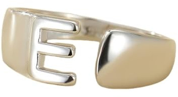 Silberring Damen 925 Silber Silberner Initialenring,Verstellbar Für Damen Und Herren,Statement-Alphabet,A-Z-Buchstabe,Siegelring,Personalisierbar,Verlobungs- Und Hochzeitsversprechensring,Schmuck Mi