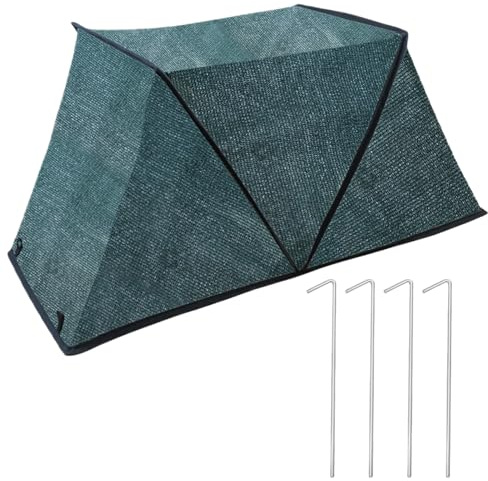 Jubepk Parasol para jardín, cubierta de cama elevada, 31.5 x 13.4 x 13.8 pulgadas, toldo resistente al aire libre, red de malla de protección para patio, invernadero, cultivo de verduras y frutas