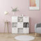 Woonisher Estantería librería Madera contrachapada Blanco 90x30x90 cm Mueble de TV aparador Mueble de TV