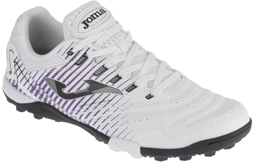 Joma Maxima 2632 TF MAXS2632TF - Scarpe da Turf, da uomo, colore: Bianco/Viola, bianco, 45 EU