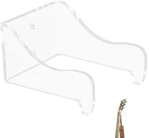 Cabilock Soporte de Pared para Colgar Guitarra Acústica y Ukelele, Gancho de Acrílico Resistente para Instrumentos de Cuerda, Montaje en Pared para Dormitorio y Sala de Música