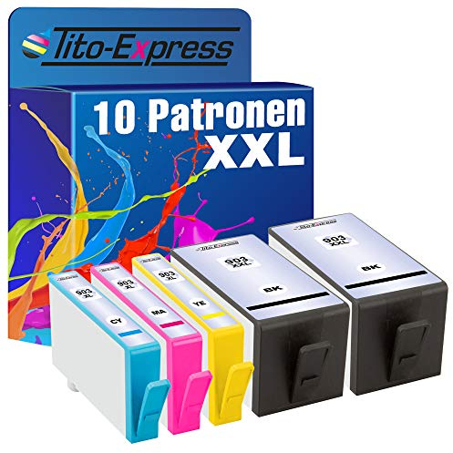 Tito-Express 10x Tintenpatronen XXL kompatibel mit HP-903XXL HP-903XL | Geeignet für HP OfficeJet Pro 6860 6868 6900 6950 6960 6970 6975 6978