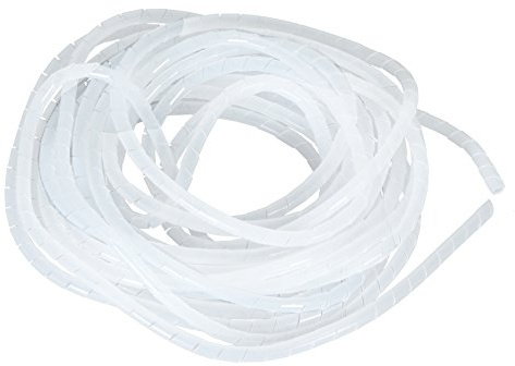 Alkan Kabelspirale transparent Bündelbereich Ø 15-100 mm 10 m | Farbloser Kabelschutz, flexible Kabelspirale/Spiralband zur Kabelbündelung für PC, Büro, Werkstatt & Haushalt
