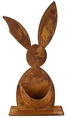 Pflanz-Hase 60cm Metall Rost Gartendeko Edelrost Groß