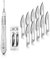 Set avec 10 x lames de scalpel N° 23 - Lame stérile en acier au carbone et 1 x May - manche de scalpel Figure N° 4 en acier inoxydable