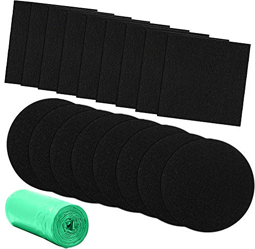 16 Paquetes de Antiolor para Cubo de Basura Filtros Redondos,YuCool Filtro carbón Activo, filtros de carbón Activado de Repuesto