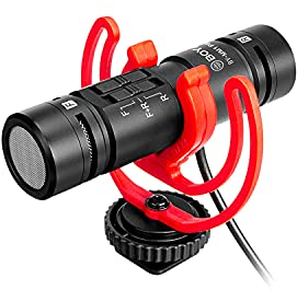 Boya MM1 Pro Doppelkapsel-Kondensatormikrofon für Kamera, iPhone, Android, Smartphone, Tablet, Camcorder, PC, 2 Personen Aufnahme