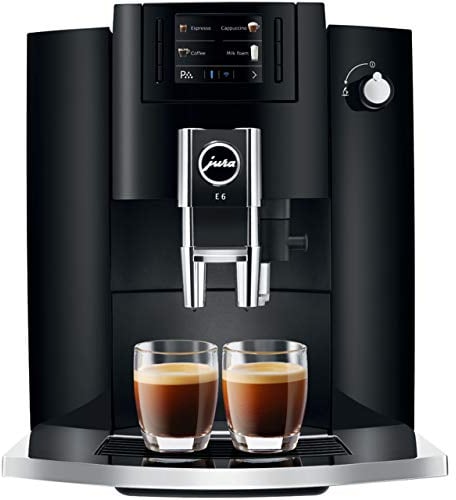 Jura E6 15350 Bean to Cup Coffee Machine - Piano Black
