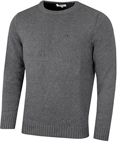Calvin Klein Mens Campus Crew Neck Sweater - Grey Marl - XL