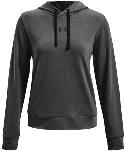 Under Armour Womens Long-Sleeves Women's Ua Rival Terry Hoodie, Jet Gray, 1369855-010, XL