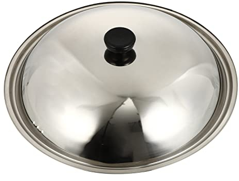1 Pc Pan Deckel Topf Abdeckung Edelstahl Wok Abdeckung Universal Pfannen Töpfe Deckel Abdeckung für Home Restaurant (33.2CM)