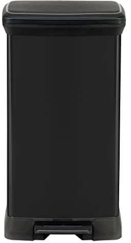 CURVER Treteimer, 50 l, Schwarz, Deckel und Beutelring