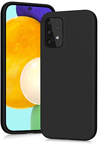 YATWIN für Samsung Galaxy A52s 5G/A52 5G Hülle, Premium Silikon Handyhülle mit Kameraschutz, Seidig-Weicher Berühren Ultra Dünne Stoßfeste Kratzfeste Schutzhülle, Schwarz