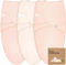KeaBabies 3-Pack Bio Swaddle Schlafsack Baby - Pucksack Baby 0-3 monate für Neugeborene, Weich und Gemütlich Pucktuch Säuglinge fur Mädchen, Jungen, Babyschlafsack Neugeborene,Atmungsaktiv(Angelic)