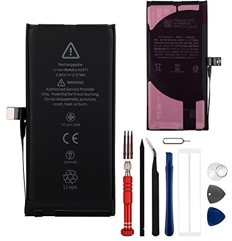 E-yiiviil Ersatzakku A2471 Kompatibel mit iPhone 12 Mini A2471 with Repair Tool Kit