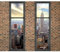 decomonkey Premium Fototapete New York 150x105 cm XL Tapete Wandbild Wandbild Bild Fototapeten Tapeten Wandtapete Wandtapete Skyline Stadt Ziegel Muster Ziegelmauer Fenster