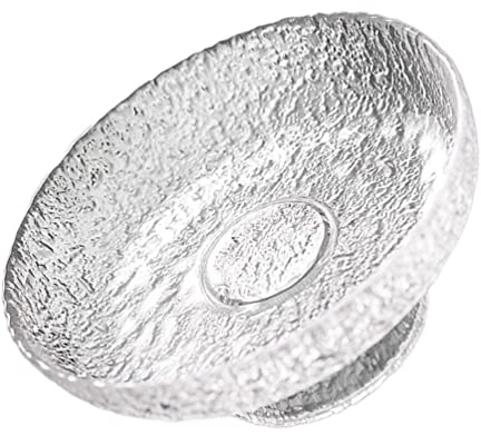 Luxshiny 1 Pc Bol De Fruits en Verre Bol en Verre Plat De Service sur Pied en Verre Assiette De Fruits en Verre Bol sur Pied Pieds Un Verre Étagère De Rangement Blanche Gâteau
