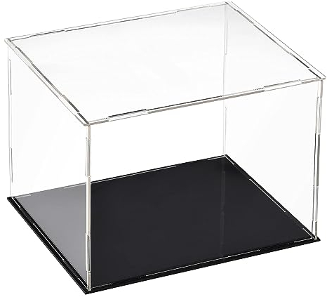Top-Vigor Acryl Klare Vitrine –30 x 25 x 25cm Staubdichte Schutz Aufbewahrungsbox Zum Zusammenbauen – Präsentationswürfel Für Figuren Spielzeug Sammlerstücke Hausaufbewahrung