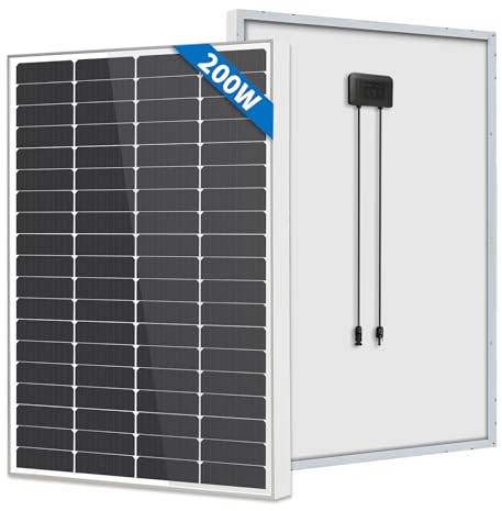 FIREFLY ENERGY Panneau Solaire Monocristallin 200W Module pour RV, Bateaux, Remorque, Camping-Car, Marine, Système Hors Réseau