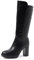 QUEEN HELENA Stivali Alti con Tacco con Plateau Donna X27-124 (Nero, Sistema Taglie Calzature EU, Adulto, Donna, Numero, Media, 40)