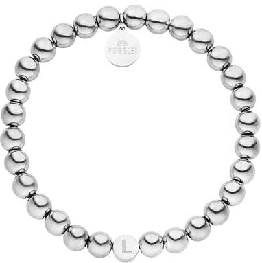 Purelei Buchstaben Armband Anxiety– Accessoire mit Bedeutung – Wasserfester Schmuck – mit Buchstaben aus langlebigem Edelstahl - Verstellbar – Modeschmuck für deinen individuellen Look