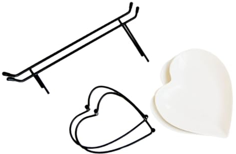 GOOHOCHY 1 Set Heart Shaped Dessert Stand Cake Display Rack Heart Cake Pan Dessert Holder Dessert Table Stands Heart Shaped Cake Pan Dessert Display Tray Multi-layer Dinner Plate Ceramics
