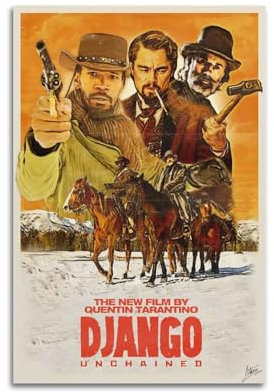 karn Django Unchained Poster, Wandkunst, Leinwand, Poster, Raumdekor, ästhetisch, Poster, Druck, Dekoration, Poster, 30 x 45 cm, ungerahmt