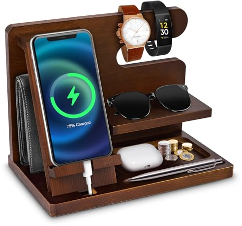 Hanari Festa Della Mamma Idee Regalo,Docking Station in Legno,Regali per Mamma,Regali Uomo Particolari,Idea Regalo per Lei,Originale Regalo per Donna Mamma, Matrigna, Suocera, Nonna,Fidanzata, Moglie