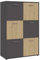 DEINE TANTE EMMA QDRK421-M875 Highboard Quadro 2 Universalkommode Sideboard Uni Wolfram grau/Lamela Eiche hell ca. 94 x 140 x 40 cm