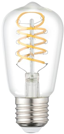 EGLO E27 LED Lampe, High Lumen Spiral Glühbirne | Vintage Deko Leuchtmittel im Retro-Design, 7,3 Watt, warmweiß, 806 Lumen, 2700 K, Edison Birne ST48, Ø 4,8 cm