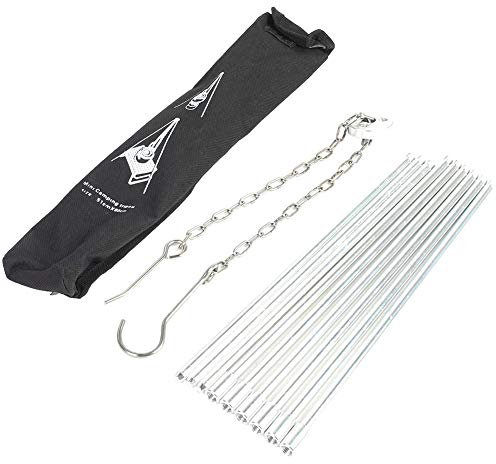 Tripod Grill for Campfire, Campfire Tripod Portable Foldable Metal 3 Section Design with Hanging Chain a Carry Bag, Camping Tripod for Cooking Camping Picnic Campfire