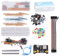 QANYEGN Elektronik-Komponenten-Set, R3-Loch, Widerstand, Potentiometer, Jumper, LED, Elektronik, Elektronik-Starter-Spaß-Sortiment für Anfänger