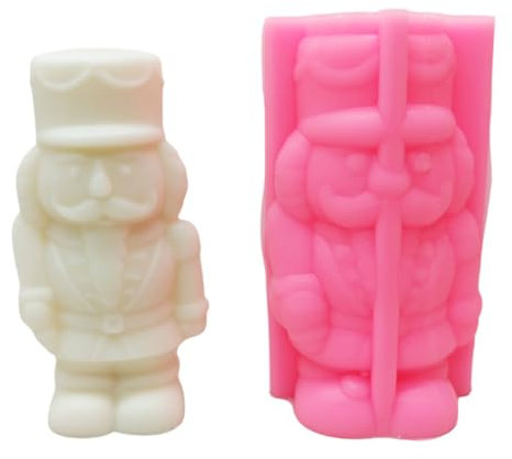 Dawutocap Nussknacker-Silikonform für Duftkerzen, Dekorationsartikel, Form, Gussform, Silikon, Weihnachtsdeko