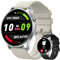 Smartwatch Herren Damen Fitnessuhr Armbanduhr: Fitness tracker mit Telefonfunktion Anruf Wasserdicht Smart Watch mit Herzfrequenz Schlafmonitor Schrittzähler Uhren Sportuhr für Android iOS Silber55