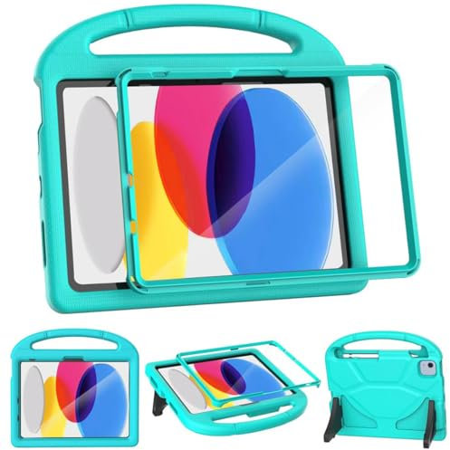 MOXOTEK Funda infantil para iPad (A16) de 11ª generación de 11 pulgadas 2025/iPad de 10.9 pulgadas 2022, protector de pantalla integrado y soporte para bolígrafo, funda protectora a prueba de golpes