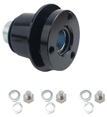 Narcilors 3 Hole Steering Wheel Quick Release Hub Adapter Kit, Black Aluminum Alloy Car Universal 360 Degree Disconnect Hub Fast Disassembly