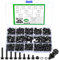 400 Pcs M5 Nuts and Bolts Set, Hex Serrated Flange Bolts and Nuts Set, Metric Flanged Hex Head Bolts and Nuts Assortment Kit, Black Assorted Machine Screws Flange Nuts Lock and Flat Washers Set (M5)