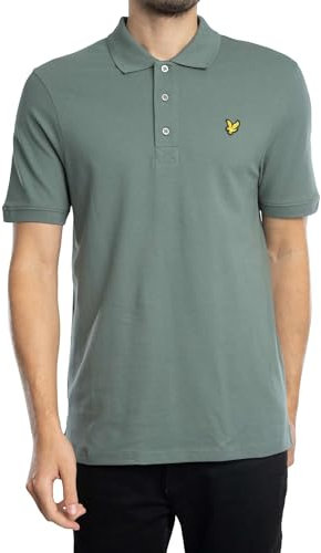 Lyle & Scott Mens Short Sleeve Polo Shirt Lifestyle Cotton Green Mercurial XL