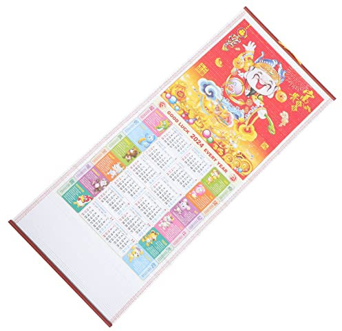 SEWACC 2024 Zodiac Wandkalender Tag 2024 Hängekalender es Wandkalender Hängekalender 2024 Desktop-Kalender bauernkalender lunar calender traditioneller Kalender Jahreskalender 2024 Papier