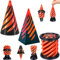 Chennyfun 3Pcs Impossible Fidget Cone, 3D Imprimé Spiral Fidget Toy, Jouet de Cône en Spirale, Sculpture de Passthrough Pyramide Cylindre, Stress Relief Décorations de Bureau pour Enfant Adulte Cadeau