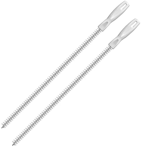 Sink Cleaning Brush 45cm, Flexible Sink Drain Brush Unblocker Tool, Plug Hole Brush Drain Hair Remover Tool Drain Cleaning Tool for Bathroom Sink Shower Plug Holes (2Pcs)