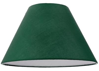 Classic Traditional 10 Forest Green Cotton Coolie Lampshade Suitable for Table Lamp or Pendant | 25cm x 17cm x 10cm by Happy Homewares
