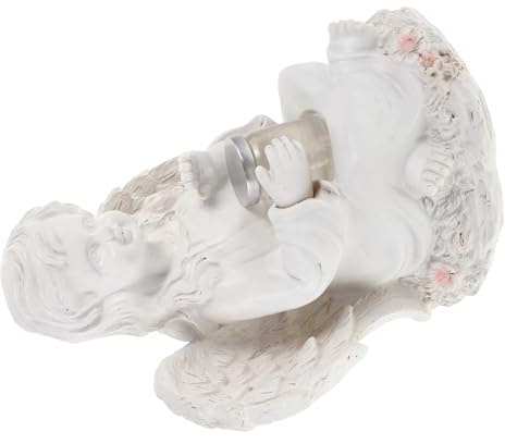 HIAKDOFT Outdoor Solar Angel Figurine Garden Statue Decor Solar-Powered Angel Light for Patio