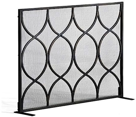 Fireplace Screen Fireplace Screen Living Room Black Decorative Screen Home Fence Fire Cover With Metal Mesh Fireplace Cover Decorative spark grates