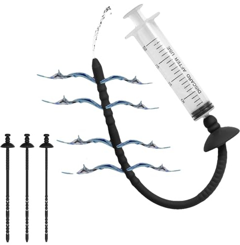 Cafurey 255mm Extrem Harnröhren Dilatatoren Set mit Spritze,Silikon Dilator Harnröhre,Penis Plugs Sexspielzeug Set,Prostata Stimulation erotisches Sex Spielzeug Paare