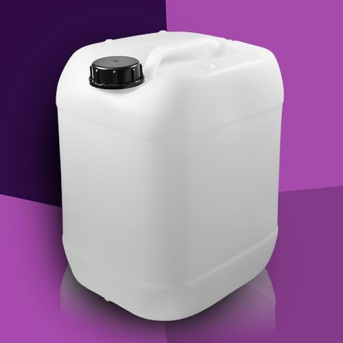 2 x 20L Plastic JERRY CAN for Water & Chemicals Storage Container – UN Certified Food Grade Stackable with Tamper-Evident Cap, Ideal for Outdoor Camping Emergency and Industrial Use