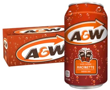A & W Root Beer 355ml Cans (2 X 12 Pack) - Total 24 Cans | Packaging may vary | Canadian Root Beer