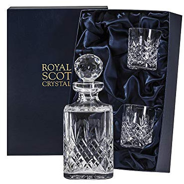 Royal Scot Crystal Edinburgh Crystal Decanter and Tumblers Set