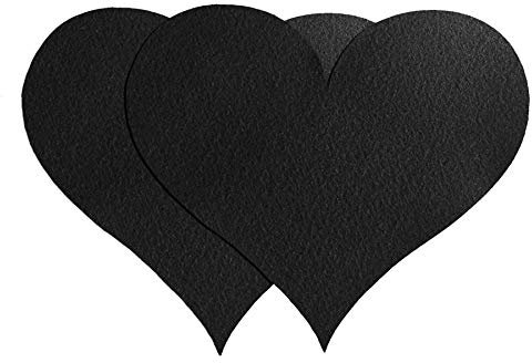 Primaflor - Ideen in Textil 2er Set Deko-Herzen Schwarz Podium Hochzeits-Deko Valentinstag Deko Herz ca. 33x28cm